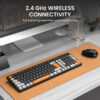 Portronics Key7 Combo Mouse Combo Set with 2.4Ghz, 1200 DPI Wireless Standard Laptop Keyboard Compatible with Desktop, Laptop, Mac Key7 Combo  (Black, Orange) - Image 2