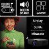 EBRONICS ZEB-PIXAPLAY 16 (10000 lm / 1 Speaker / Remote Controller) Portable Full HD 1080p Native Resolution with 4K Support, 200 Inch Screen Size, USB, HDMI, AV, AUX, WIFI, Bluetooth, Smart Apps, Miracast, Airplay, Dolby Smart Projector  (Black) - Image 3